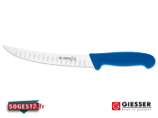 Couteau à parer GIESSER-MESSER lame courbée alvéolée rigide 20, 22 ou 25 cm