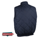 Gilet matelassé sans manches polyester/coton spécial froid couleur marine