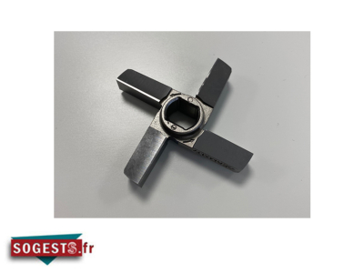 Couteau monobloc 1 ou 2 faces pour hachoir, type au choix