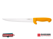 Couteau à parer GIESSER-MESSER lame droite rigide 21 cm, manche à garde